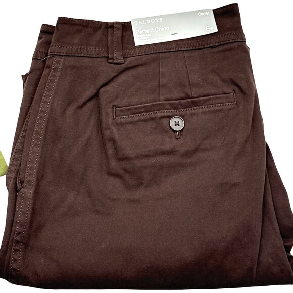 Talbots Perfect Chino Petite Straight Leg Pants Navy Brown Olive NWT Stretch - Picture 5 of 13